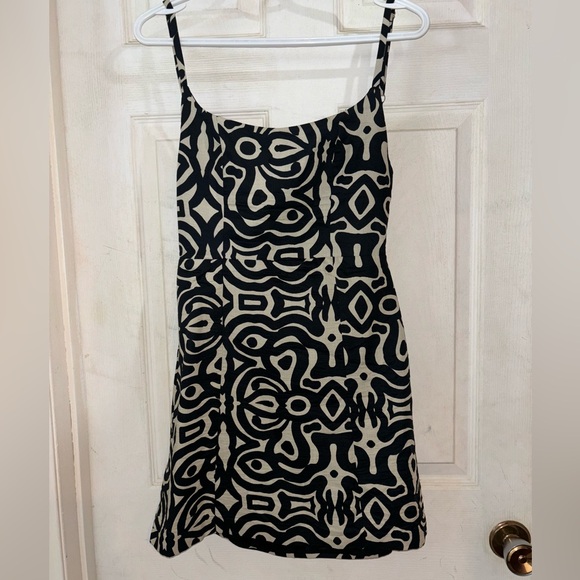 ZARA Linen Printed Dress - Picture 4 of 6